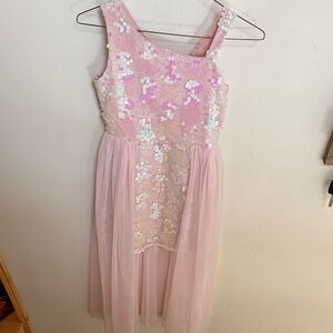 Rare Editions Light Pink Sequin Dress